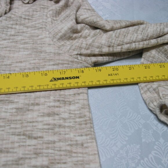 Zac & Rachel Long Sleeve V Neck knit top  size Small shades of cream and tan - Picture 7 of 13
